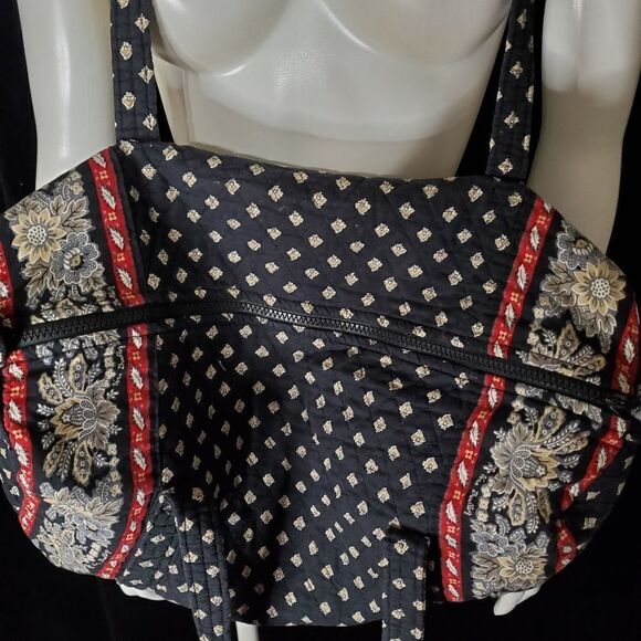 Vera Bradley Black, Gray, & Red Duffle Bag - Picture 5 of 7
